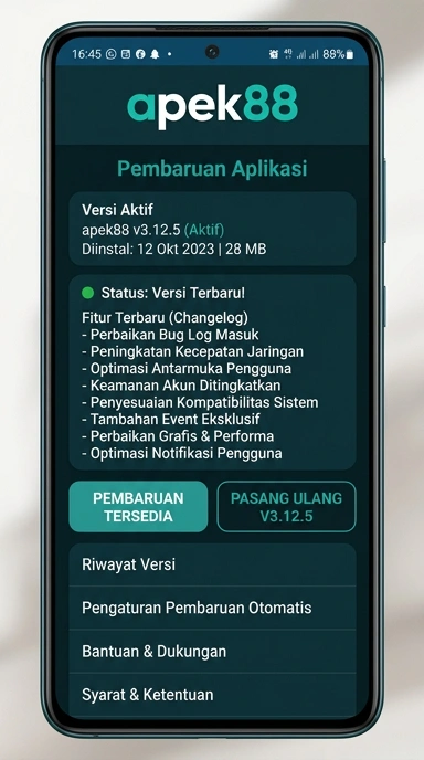 Riwayat Versi aplikasi apek88 untuk Pengguna Android