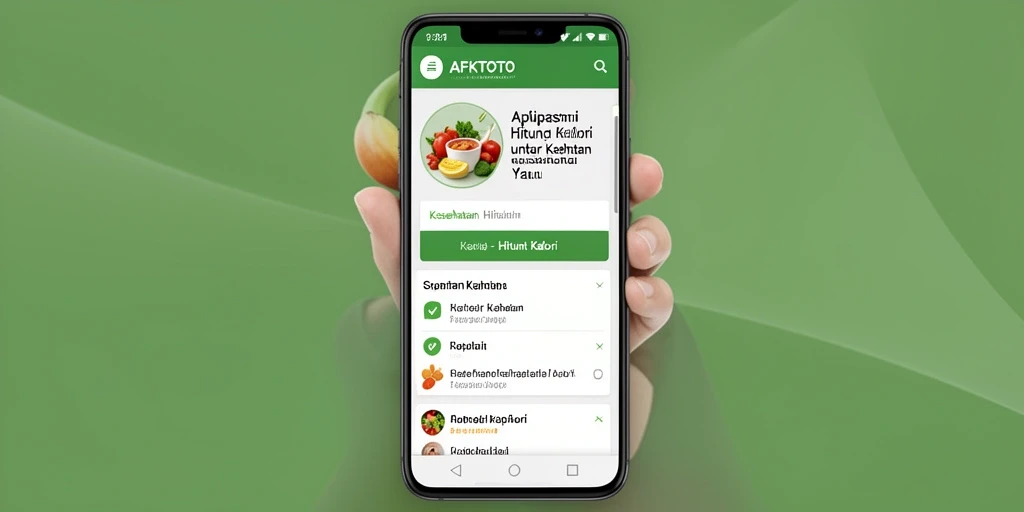 Antarmuka AFKTOTO yang sederhana dan mudah digunakan untuk menghitung kalori.