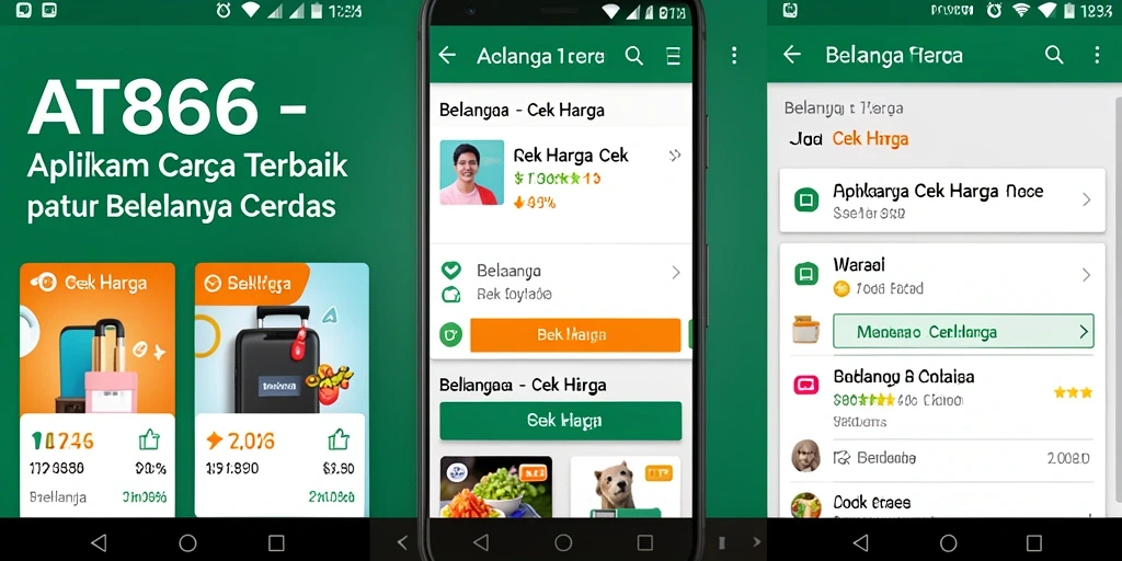 Tampilan antarmuka AT866 yang sederhana dan fungsional untuk cek harga.