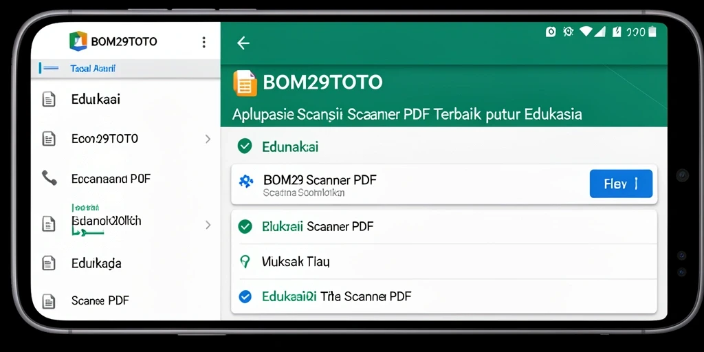 Tampilan antarmuka aplikasi BOM29TOTO untuk Scanner PDF.