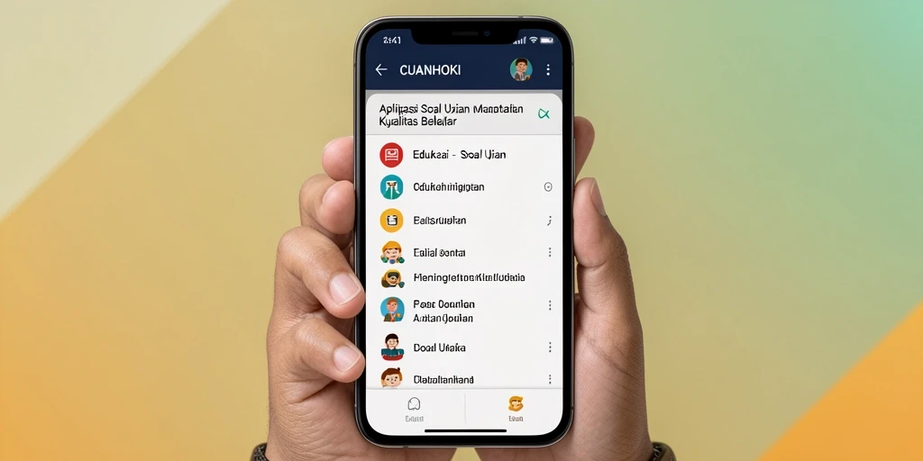Tampilan antarmuka aplikasi CUANHOKI yang interaktif dan edukatif.