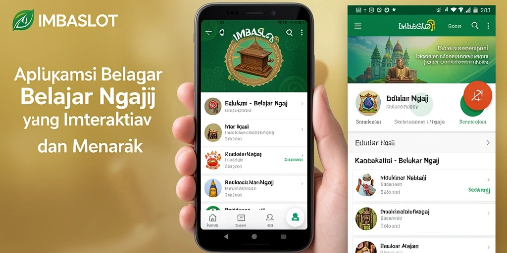 Antarmuka IMBASLOT yang menarik untuk belajar ngaji.