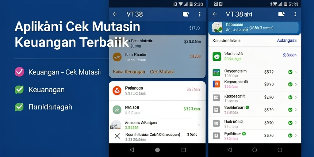 Tampilan antarmuka aplikasi Cek Mutasi VT38 yang user-friendly.